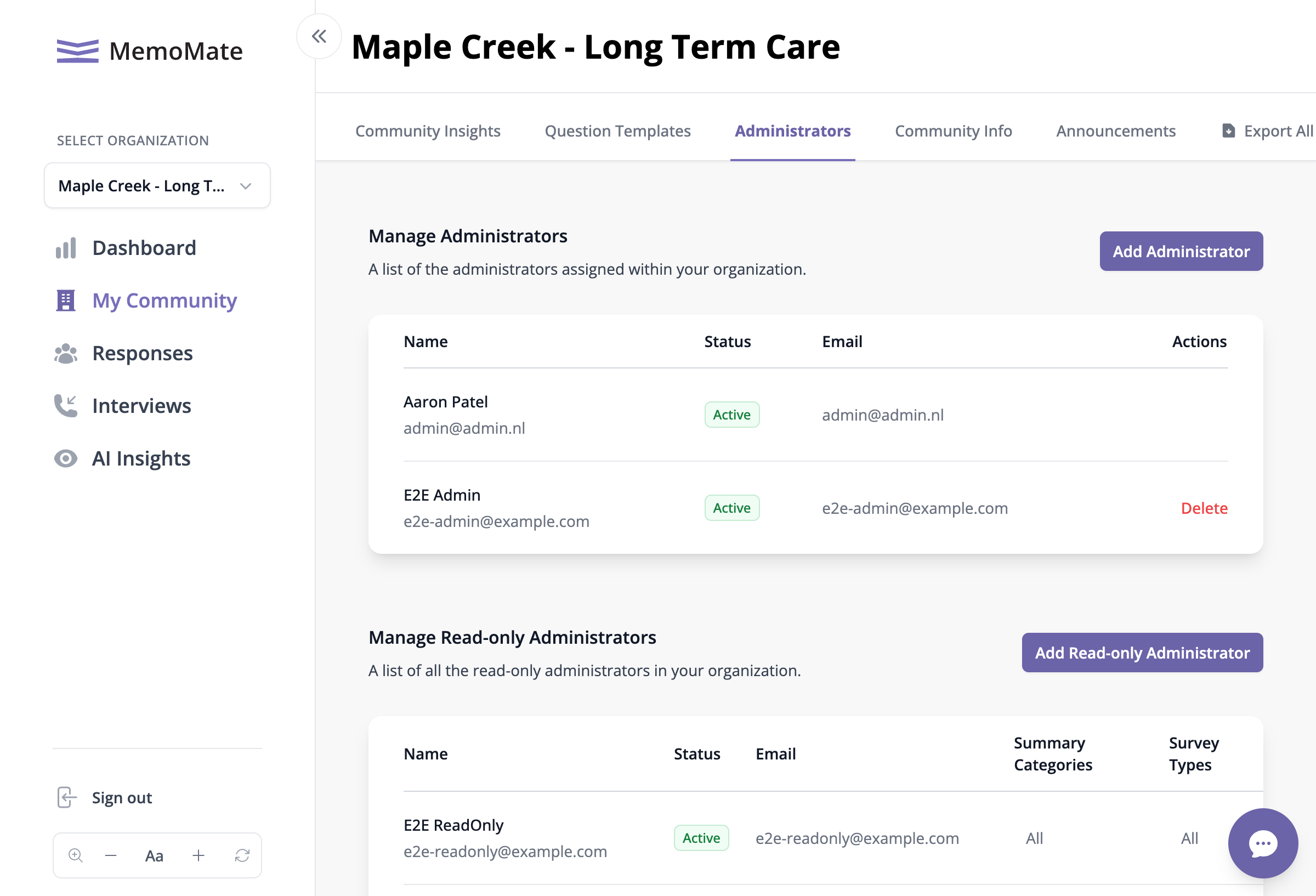 Manage Administrators