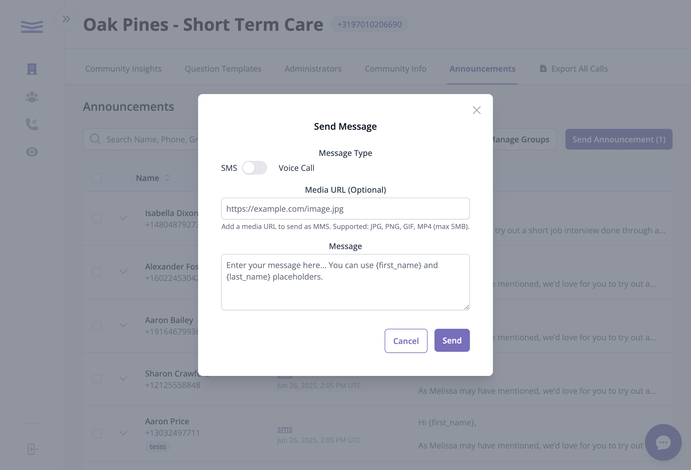 Send Messages to Clients