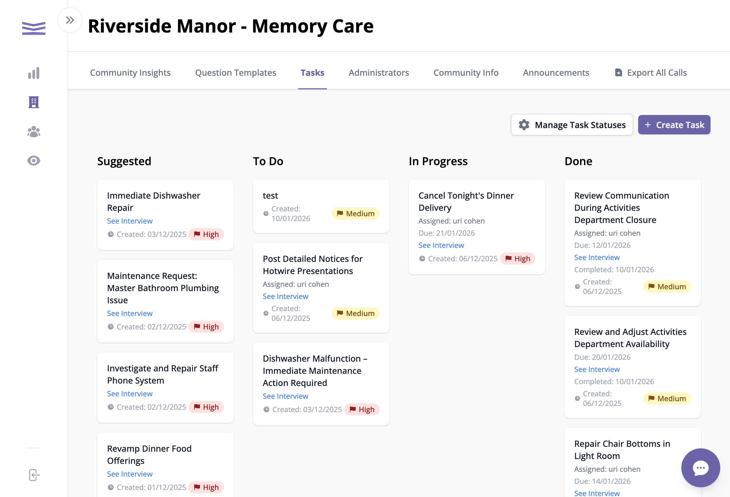 View and Manage Tasks