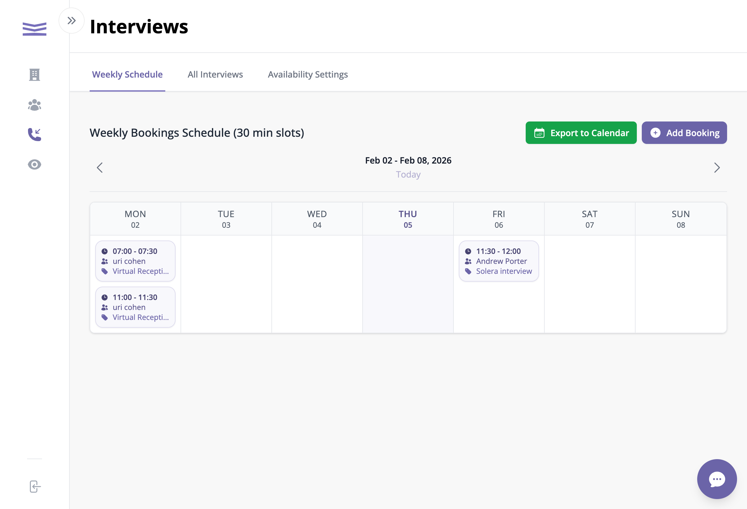 View and Edit Interviews
